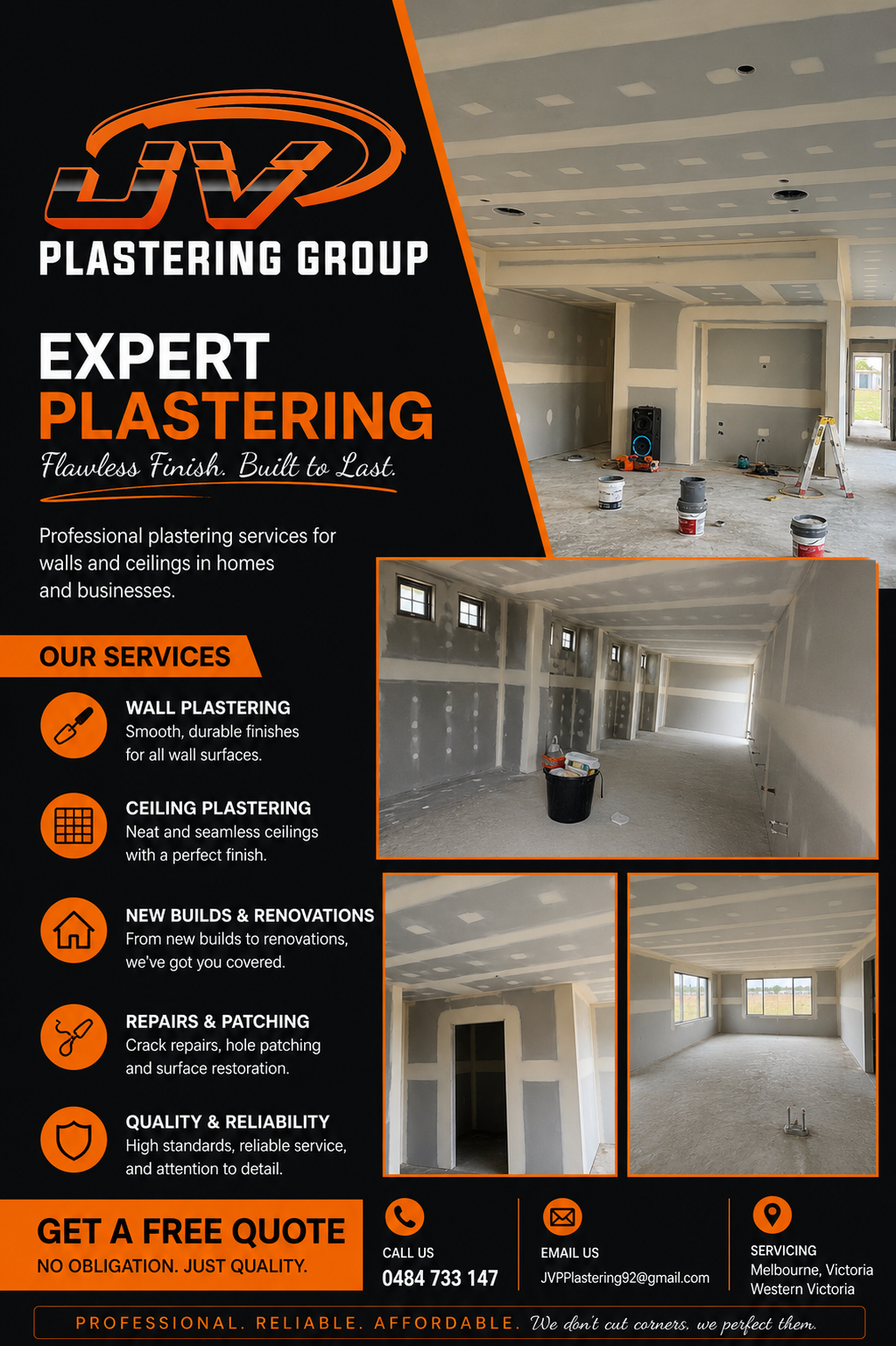 New Builds plastering project